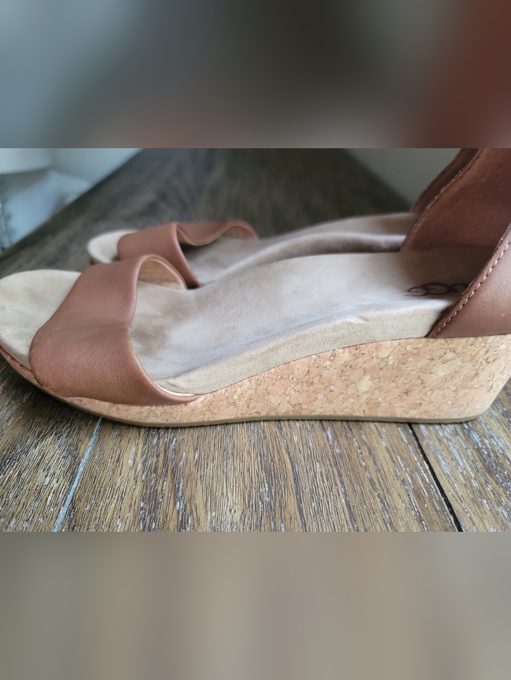 UGG Women's Brown Leather Ankle-Strap Sandals - Picture 5 of 10